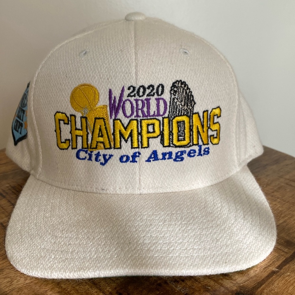 Lakers World Champions City of Angels Baseball Cap Hat